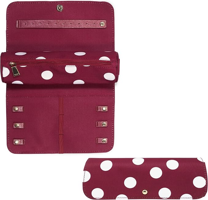 kate spade new york Travel Jewelry Roll, Julie Dot | Fabric Jewelry Case Organizer for Women, Cute Jewelry Organization Holds Necklaces, Rings, Bracelets with Zipper Pocket by Unknown
