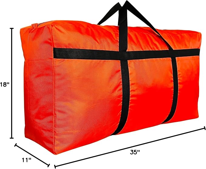 DoYiKe Extra Large Storage Duffle Bag, Duffel Bag for Travel Orange 130L - Image 9