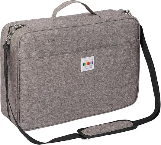 JAKAGO 480 Slots Colored Pencil Case Extra Large Capacity Pen Holder for Artist Painter Zipper Organizer Bag for Marker Highlighter Storage Case for Office Sketch Travel Supplies (Gray) by JAKAGO