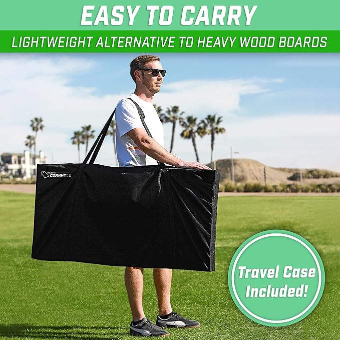 GoSports Portable Cornhole Sets, 8 Styles – Choose 4 x 2 ft or 3 x 2 ft - Boards Include 8 Bean Bags, Travel Case, and Game Rules - Image 5