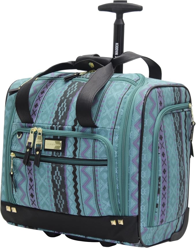 Steve Madden Designer Luggage Collection - 3 Piece Softside Expandable Lightweight Spinner Suitcase Set - Travel Set Includes an Under Seat Bag, 20-Inch Carry on and 28-Inch Checked Suitcase, Legends - Image 5