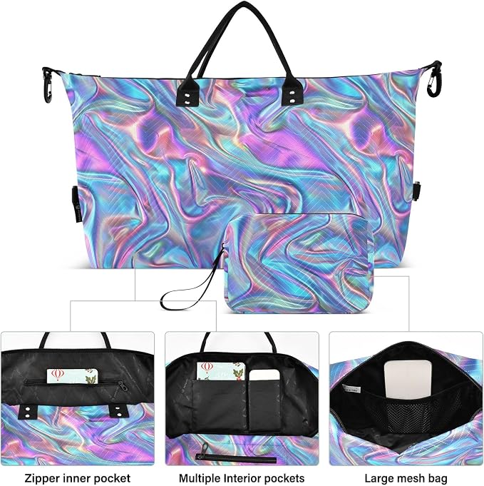senya Weekender Bags Travel Duffel Gym Bag Trendy Y2k Style Carry on Overnight Tote Bag with Toiletry Bag for Airplane Travel Trip Gym Yoga, g366817174p1006c1071s2442 - Image 2