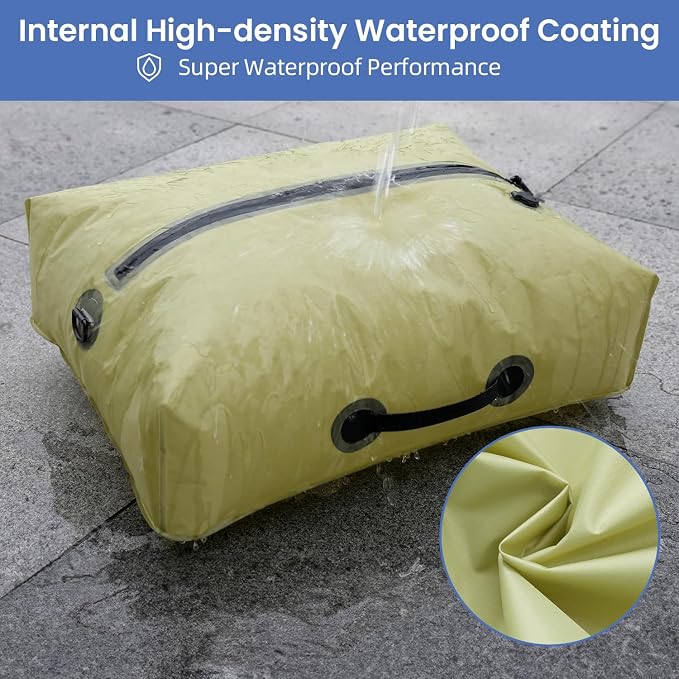 BAGAIL TPU Vacuum Bag for Travel, Reusable Compression Bag with IPX8 Waterproof Zipper, Save Space for Suitcase, Backpack and Carry on (Olive Green, ExtraLarge, With Pump) - Image 8
