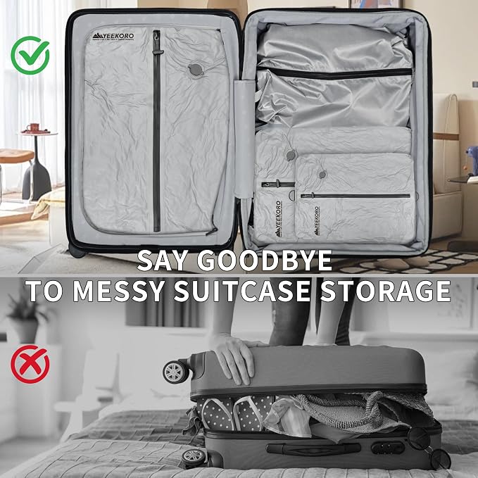 Vacuum Bag Set for Travel, Professional IPX8 Reusable Organizer, Compression Packing cube for Suitcases, Durable Seal Space Saver Bags -Traveling Essentials - Image 7