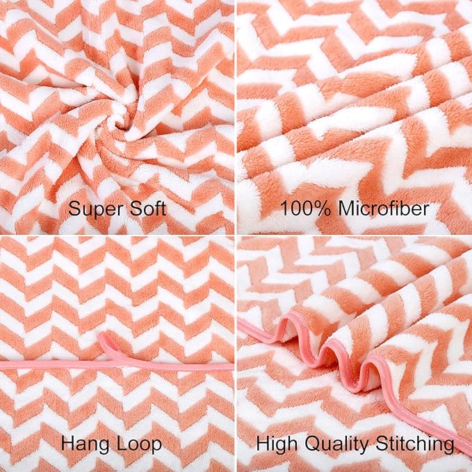 JML Microfiber Bath Towels, Bath Towel 2 Pack(30" x 60"), Oversized, Soft, Super Absorbent and Fast Drying, Multipurpose Use for Sports, Fitness, Yoga, Chevron Red - Image 3