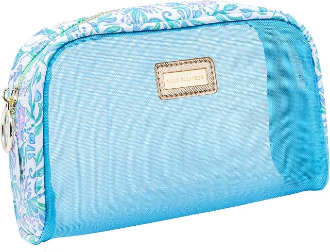 Lilly Pulitzer Clear Zipper Pouch, Cute Pencil Case for Adults, Travel Toiletry Bag, Small Pouch Bag for Supplies, Makeup or Toiletries, Just a Pinch - Image 5
