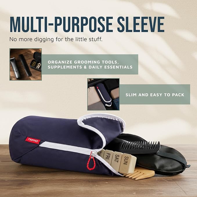 Toiletry Bag Kit 3 Piece Set: Hanging Travel Toiletry Bag + 311 TSA Cosmetic Liquid Bag + Accessory Organizer Pouch - Image 5