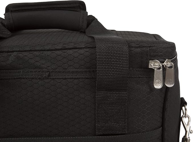 Picnic TIME Cellar 6-Bottle Wine Carrier & Cooler Tote, Insulated Padded Wine Cooler Bag for Travel, Portable Water-Resistant Wine Bag, (Black with Gray Accents) - Image 13