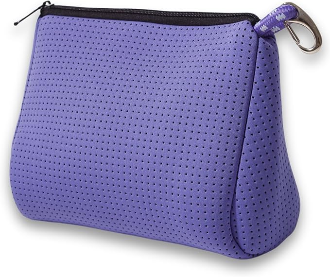 POPUPS Large Makeup Bag with Zipper - Waterproof Neoprene Cosmetic Bag 7.7 x 10.75 x 5 inches - Pouch Veri Peri by POPUPSBrand