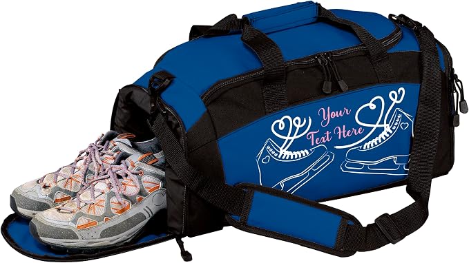 Personalized Figure Skating Duffle Bag with Name – Custom Ice Skating Team Gear Bag for Girls, Competition & Rink Practice Travel Bag by all+about+me+company