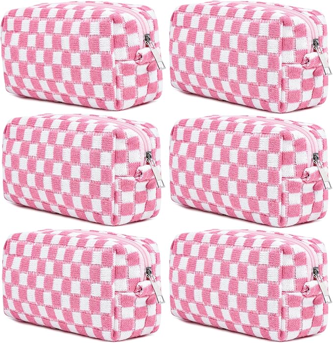 SOIDRAM Makeup Bag Preppy Cosmetic Bag Bulk Makeup Pouch Personalize Travel Toiletry Bag Organizer Cute DIY Makeup Brushes Storage Bag for Women by SOIDRAM