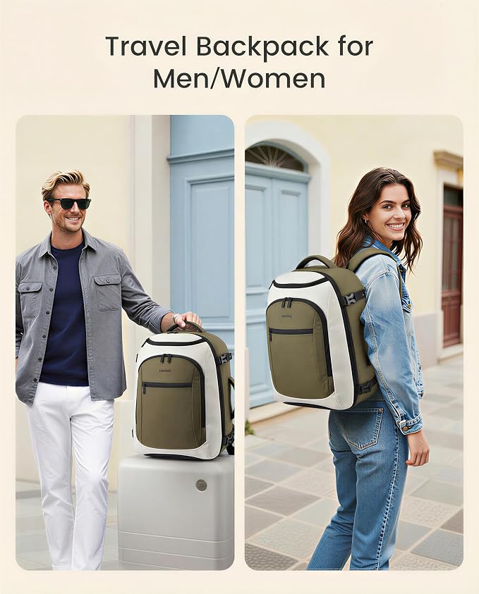 LOVEVOOK Travel Backpack for Women & Men, Airline Approved Carry On Bag | TSA Personal Item Backpack with 3 Packing Cubes,Waterproof Weekender Bag ,Laptop Backpack 5 Compartments for Business Travel - Image 2
