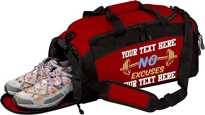 Personalized Weightlifting Duffel Bag – Custom Gym Bag with Name & Logo – Heavy Duty Workout Bag for Men & Women – Lifting, Powerlifting, Bodybuilding Training Gear by all+about+me+company
