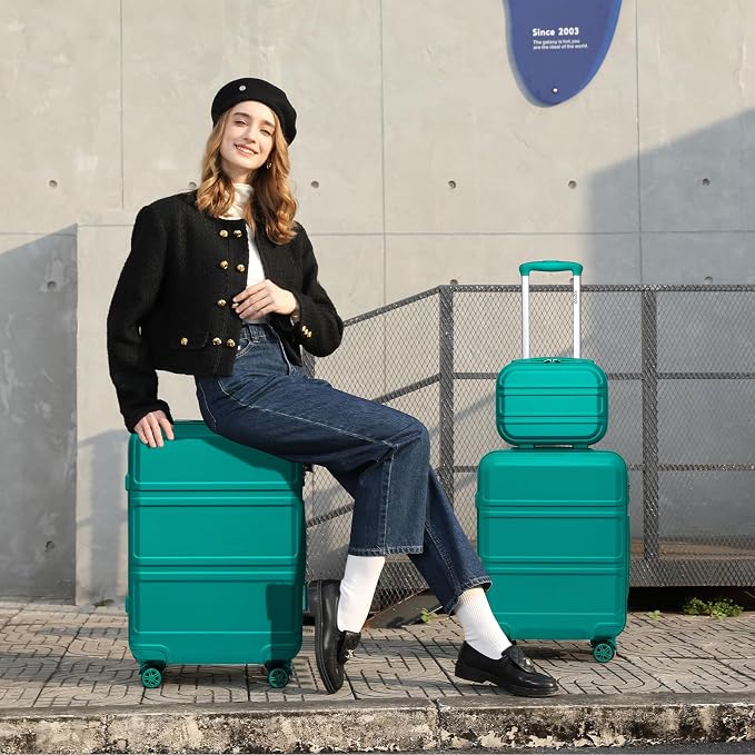 Kono 28 Inch Luggage Expandable Suitcase with Spinner Wheels TSA Lock | Lightweight PC+ABS Hardside Large Checked Luggage Durable Rolling Suitcase Turquoise - Image 2