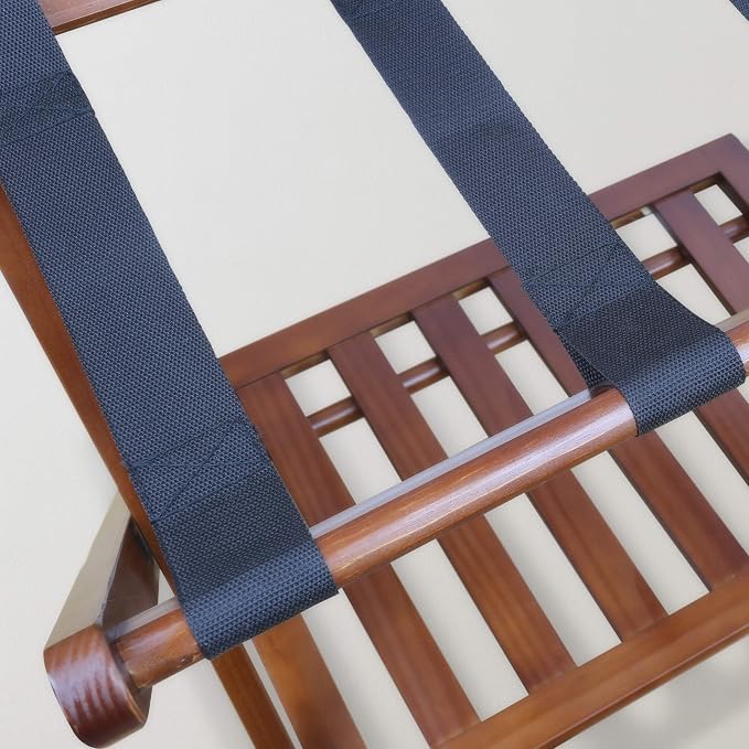 Casual Home Luggage Rack, Walnut, Solid Wood - Image 11