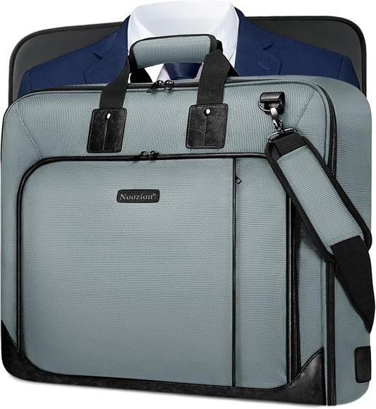 Noozion Garment Bag for Travel, Large Carry On Suit Bag for Business Up to 3 Suits, Wrinkle Free Garment Bag for Hanging Clothes with Shoulder Strap, Laptop Compartment, and Wet-Dry Pocket by Noozion