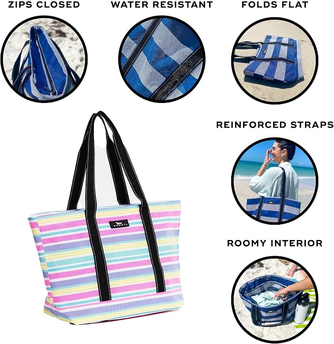 SCOUT Joyride - Large Sandproof Beach Bag For Women - Durable Mesh Woven Beach Tote, Pool Bag - Fabric Lets Sand Escape - Image 4