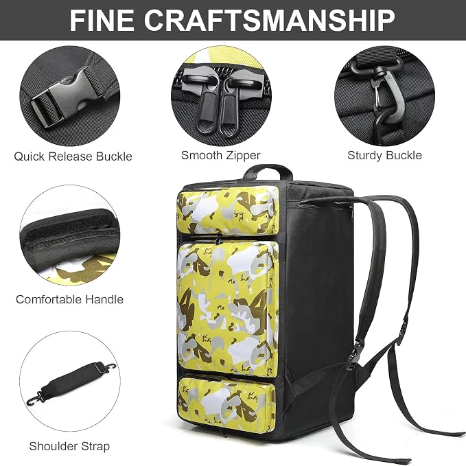 4-Way Gym Bags for Men Gym Duffle Bag Sports Duffle Bag Backpack with Shoe Compartment & Wet Pocket - Image 6