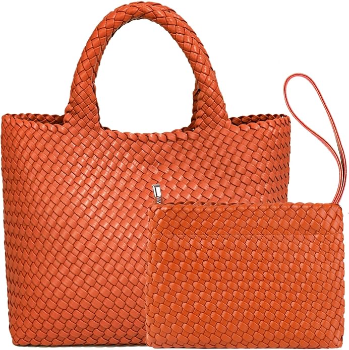 JINMANXUE Fashion Woven Bag Shopper Bag Travel Handbags and Purses Women Tote Bag Large Capacity Shoulder Bags by JINMANXUE