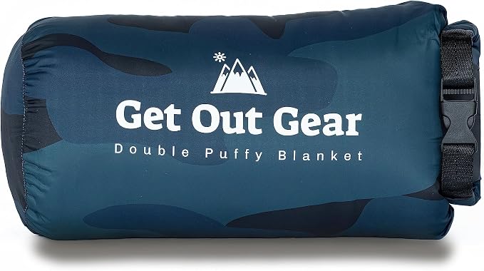 Get Out Gear Down Camping Blanket - Puffy, Packable, Lightweight and Warm | Ideal for Outdoors, Travel, Stadium, Festivals, Beach, Hammock | 650 Fill Power Water-Resistant Backpacking Quilt - Image 2