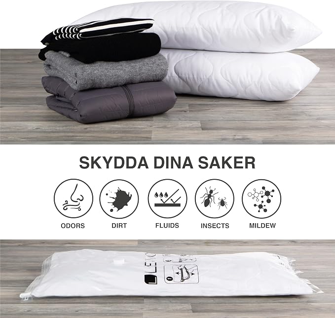 LEVIVO Vacuum Bag for Space-Saving Storage, 6-Piece Set, incl. Hand Pump for Travelling - Image 6