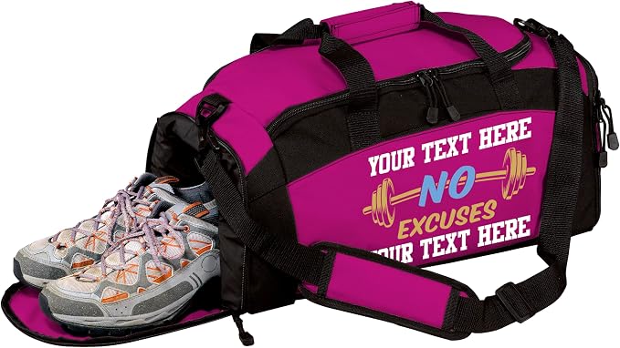 Personalized Weightlifting Duffel Bag – Custom Gym Bag with Name & Logo – Heavy Duty Workout Bag for Men & Women – Lifting, Powerlifting, Bodybuilding Training Gear by all+about+me+company