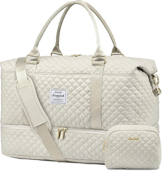 LOVEVOOK Travel Duffle Bag,Weekender Bags for Women with Shoe Compartment，Carry on Overnight Bag with Toiletry Bag,Gym Duffel Bag with Wet Pocket, Hospital Bags for Labor and Delivery by LOVEVOOK