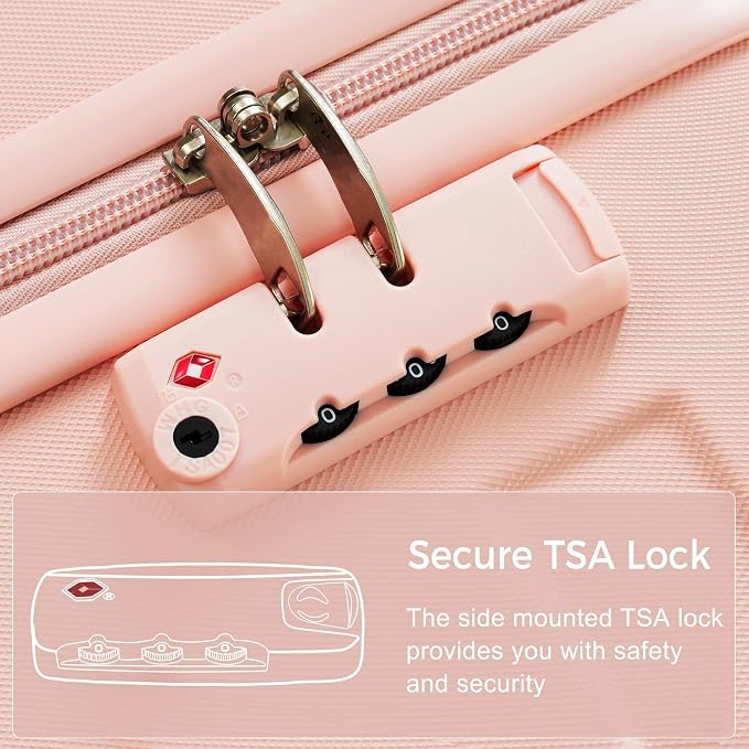 4 Pcs ABS Hardshell Luggage Set Spinner Wheel Suitcase TSA Lock Suitcase - Image 3