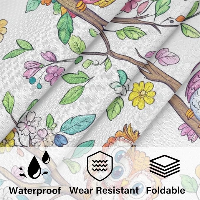 Floral Owl 6 Set Compression Packing Cubes for Travel Luggage Carry On Suitcase Compressible Expandable Packing Cubes Organizers Bag - Image 5