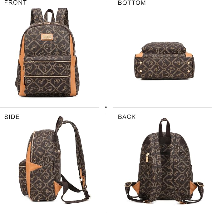 Women Fashion Backpack Purse Multi Pockets Anti-Theft Rucksack Travel Shoulder Bag Handbag - Image 6