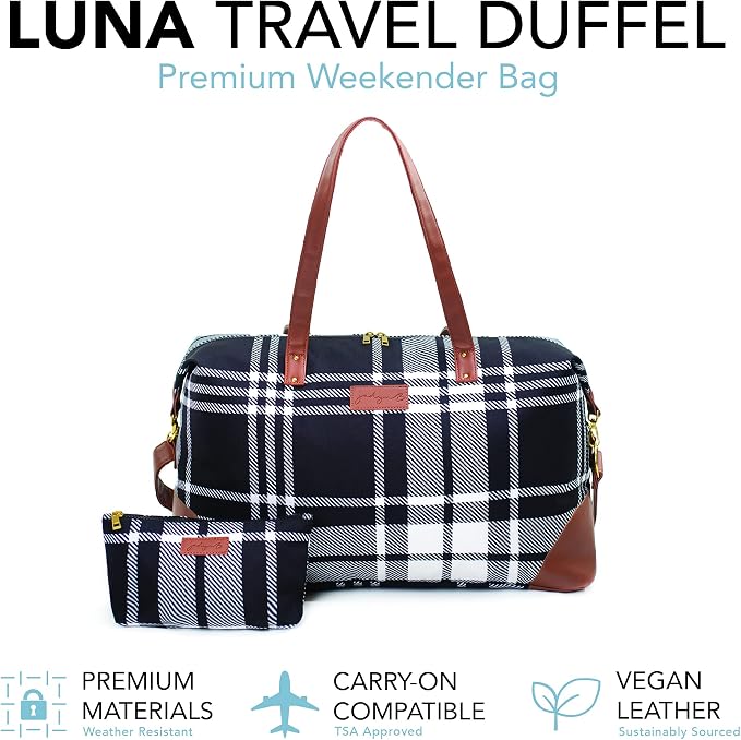 Jadyn Luna Women's Weekender Bag and Travel Duffel, Large 37 Liter Capacity - Image 2