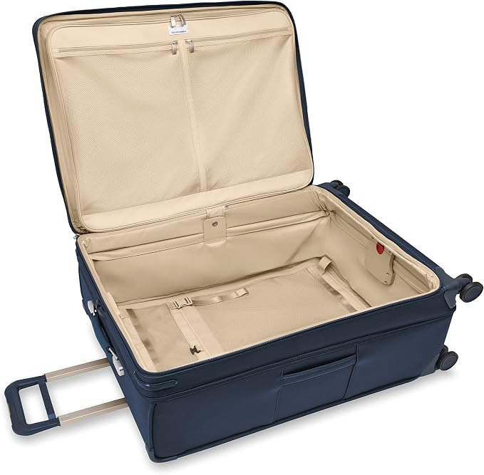 Briggs & Riley 31" Extra Large Expandable Spinner - Checked Luggage for Travel, Suitcases with Wheels, Softside Rolling Bag for Men & Women, Self-Repairing Zipper - Baseline Collection, Navy - Image 11