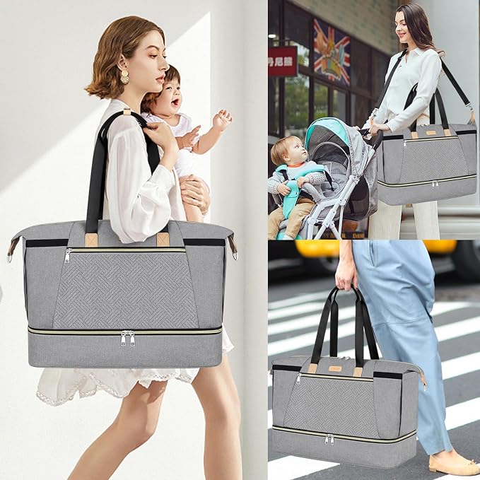 ITIEZY Diaper Bag Tote for Baby - Large Mommy Bag with Portable Changing Pad Pacifier Case, Hospital Bags Travel Baby Bag - Image 2