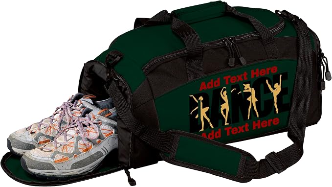 Personalized Dance Duffle Bag with Name – Custom Dancer Gym Bag for Girls, Competition Team Travel Bag, Ballet Recital Cheer & Studio Gear Bag by all+about+me+company
