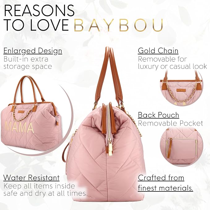 Mama Hospital Diaper Bag Tote for Labor and Delivery Essentials Mommy Bag for Baby and Travel Large - Image 5