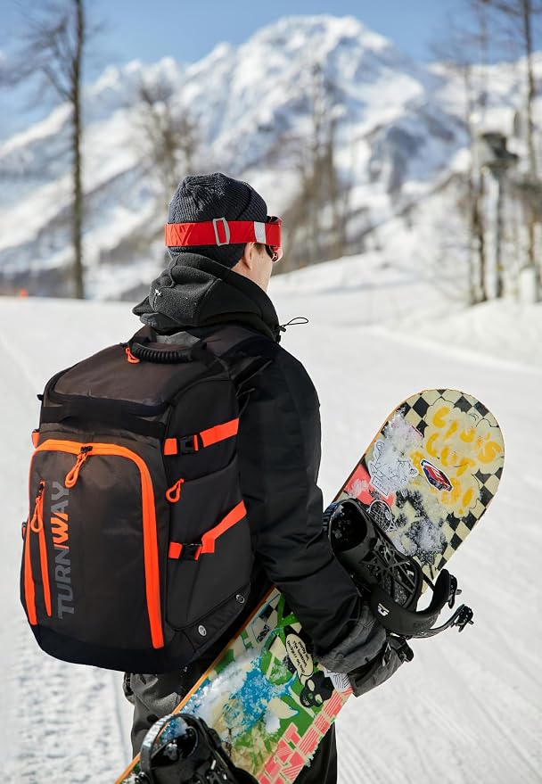 TurnWay Ski/Snowboard Boot Backpack/Ski Boot Backpack | Excellent for Store All Gear | Travel with Waterproof Exterior, Reflective Strip for Men, Women and Youth - Image 5