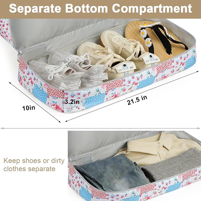 IBFUN Weekender Bags for Women, Travel Duffle Bag with Shoe Compartment Carry on Weekender Overnight Duffel for Weekend Travel Business Trip 3PCS - Image 5