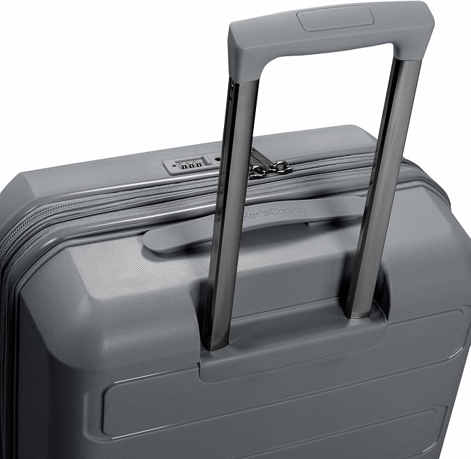 Traveler's Choice Pagosa Hardshell Expandable Luggage with Spinner Wheels, Gray, 3-Piece Set (22/27/30) - Image 9