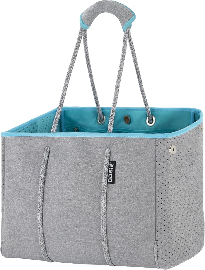 QOGiR Neoprene Multipurpose Beach Bag Tote with Inner Zipper Pocket … … … … by QOGiR