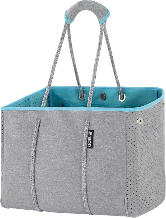 QOGiR Neoprene Multipurpose Beach Bag Tote with Inner Zipper Pocket … … … … by QOGiR