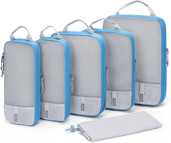 BAGSMART 6 Set /4 Set/2 Set Compression Packing Cubes for Travel, Lightweight Luggage Organizer Bags, Durable Space Saver Bags Travel Essentials by BAGSMART