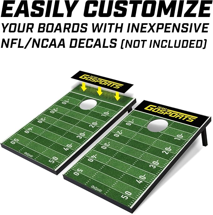 GoSports Portable Cornhole Sets, 8 Styles – Choose 4 x 2 ft or 3 x 2 ft - Boards Include 8 Bean Bags, Travel Case, and Game Rules - Image 5