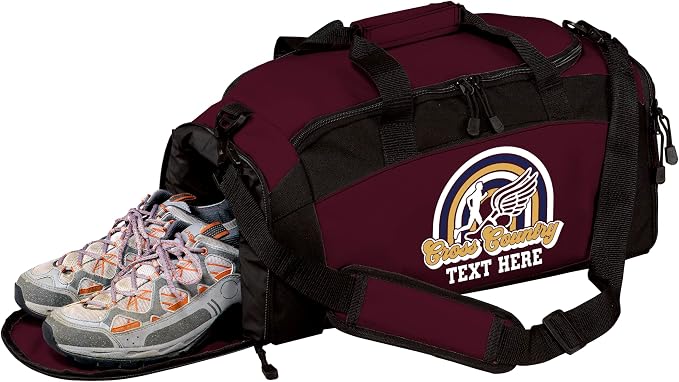 Personalized Cross Country Duffel Bag – Custom Name Team Logo XC Gym Travel Bag for Runners – Lightweight Athletic Sports Gear Bag for Boys & Girls by all+about+me+company