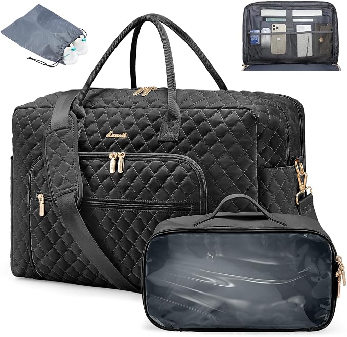 LOVEVOOK Travel Duffle Bag - Women's Weekender Carry On Overnight Laptop & Gym Bag With Toiletry/Shoe Pocket, Hospital Labor Bag by LOVEVOOK