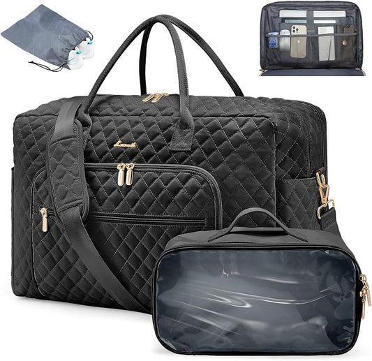 LOVEVOOK Travel Duffle Bag - Women's Weekender Carry On Overnight Laptop & Gym Bag With Toiletry/Shoe Pocket, Hospital Labor Bag by LOVEVOOK