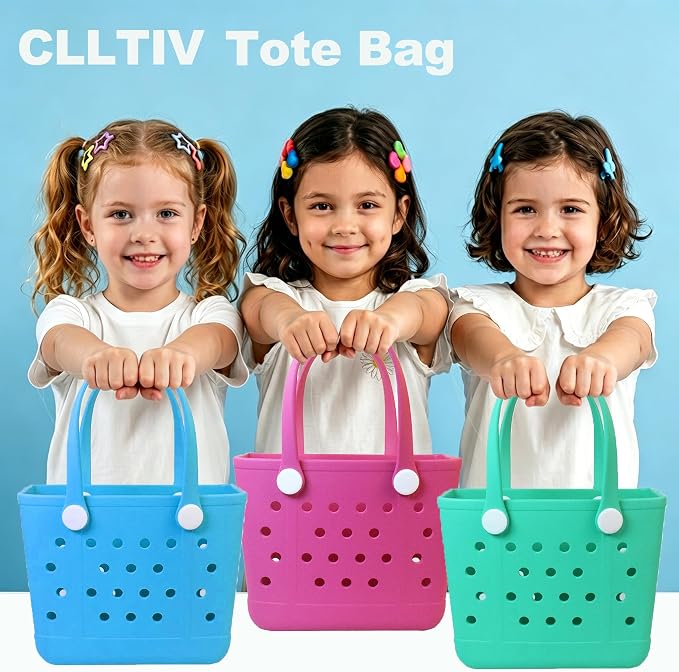 Rubber Beach Bag for Women, Waterproof Travel Tote Bags for Beach | Waterproof Sand-proof Tote Bags with Zipper Pocket, Durable Lightweigh Tote Bag for Outdoor - Image 5