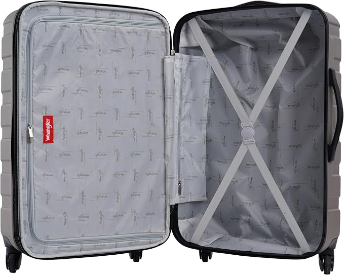 Wrangler 4 Piece Miami Luggage and Packing Cubes Set, Desert Taupe - Image 5