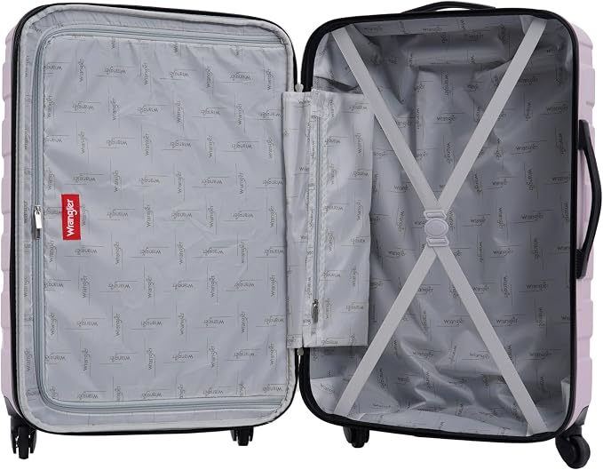Wrangler 4 Piece Miami Luggage and Packing Cubes Set, Burnished Lilac - Image 5