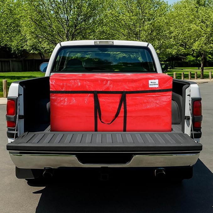 Windyun 4 Pack 57 Gallon Extra Large Moving Bags XXL Heavy Duty Storage Bag with Strong Zipper Handle Jumbo Big Tote Box Foldable for College Dorm Travel Clothes Duffle Blanket Pillow(Red) - Image 7