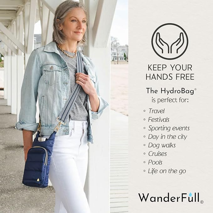 WanderFull Original HydroBag Crossbody Water Bottle Holder with Phone Pocket, Fits Water Bottles up to 32 oz - Image 7
